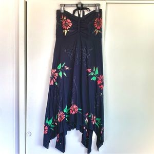 Black floral boho halter sundress 🖤